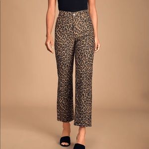 Levi’s Ribcage Leopard Print Corduroy Jeans